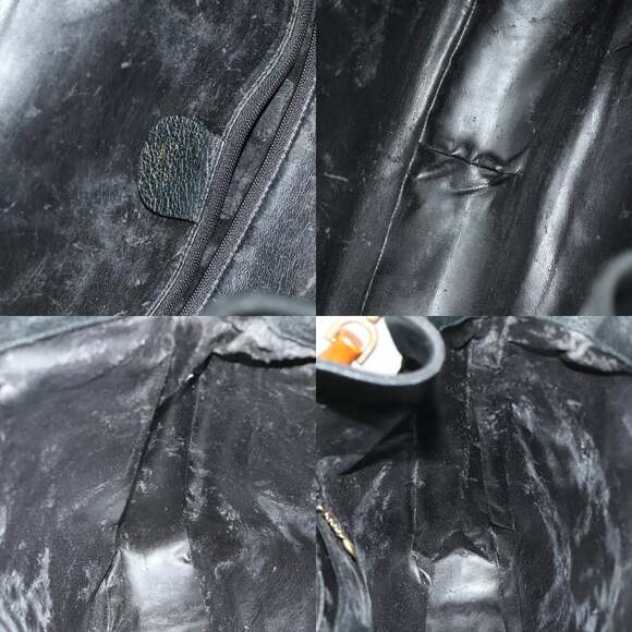 GUCCI Bamboo Hand Bag Suede Black Gold 001 1998 001 1998 - Picture 11 of 12